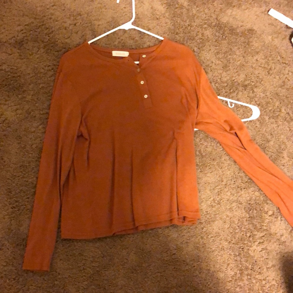 Burnt orange long sleeve women’s shirt